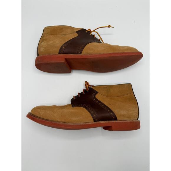 Mark McNairy Chukka Boot Tan Suede Brown Leather Mens 8753CS Size 12 No Box main image 9